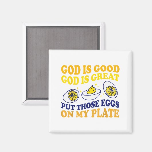 Deviled Egg Lover Funny Foodie Humor Apparel Uni-a Magneet (Voorkant / Achterkant)