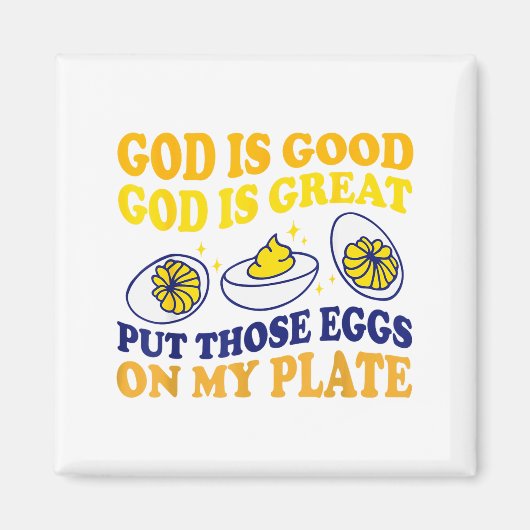 Deviled Egg Lover Funny Foodie Humor Apparel Uni-a Magneet (Voorkant)