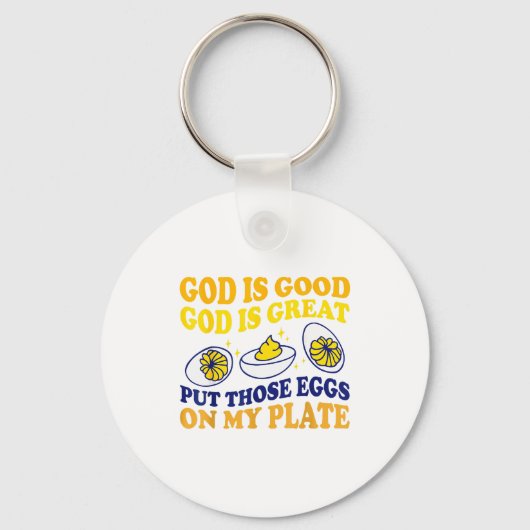 Deviled Egg Lover Funny Foodie Humor Apparel Uni-a Sleutelhanger (Voorkant)