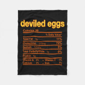 Deviled Egg Nutrition Facts Funny Thanksgiving Chr Fleece Deken (Voorkant)