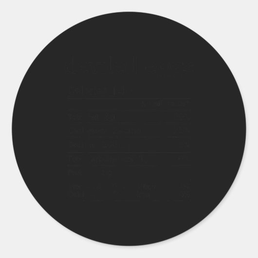 Deviled Egg Nutrition Facts Funny Thanksgiving Din Ronde Sticker (Voorkant)