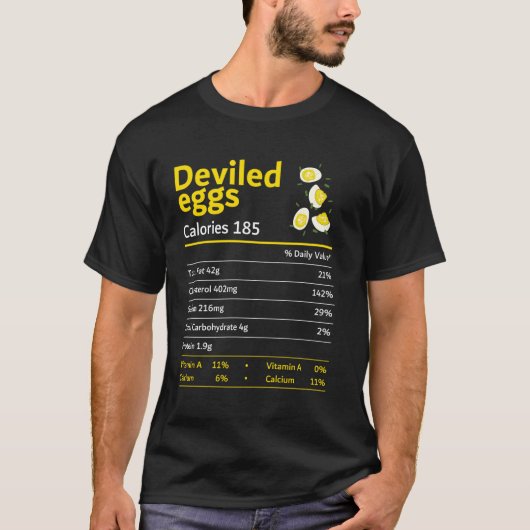 Deviled Egg Nutrition Facts Thanksgiving Costume C T-shirt (Voorkant)