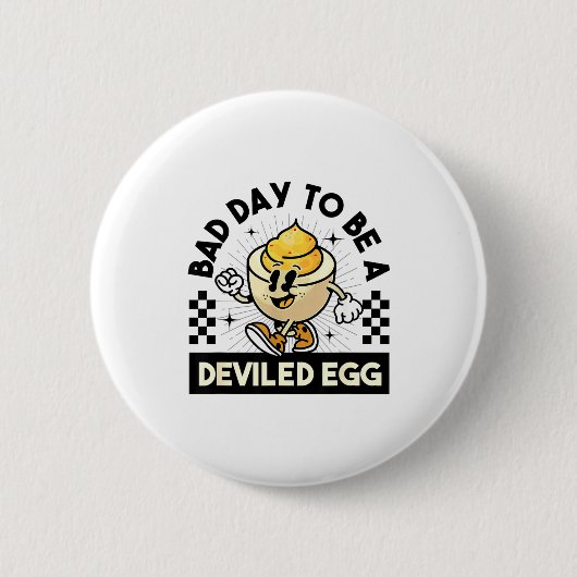 Deviled Egg Thanksgiving Eggs For Men Women Funny Ronde Button 5,7 Cm (Voorkant)