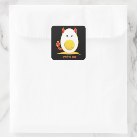 Deviled Egg Vierkante Sticker (Tas)
