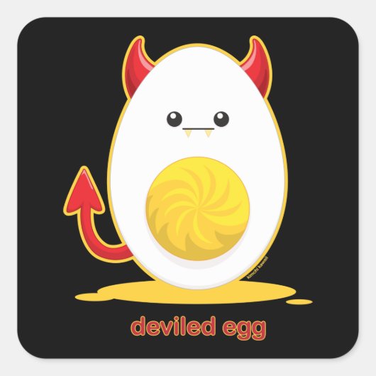 Deviled Egg Vierkante Sticker (Voorkant)