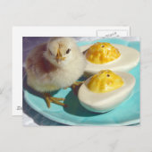 Deviled Eggs en the Chick Briefkaart (Voorkant / Achterkant)