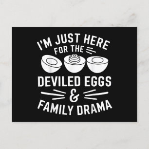 Deviled Eggs Familiedrama Funny Foodie Gift Bedank Feestdagenkaart
