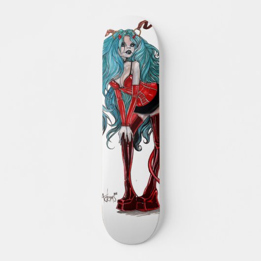 DevilGirl pinup Skateboard (Voorkant)