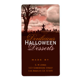 Devilicious Halloween Desserts Food Label