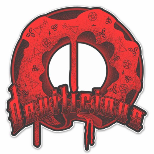 Devilicium Donut Sticker (Voorkant)
