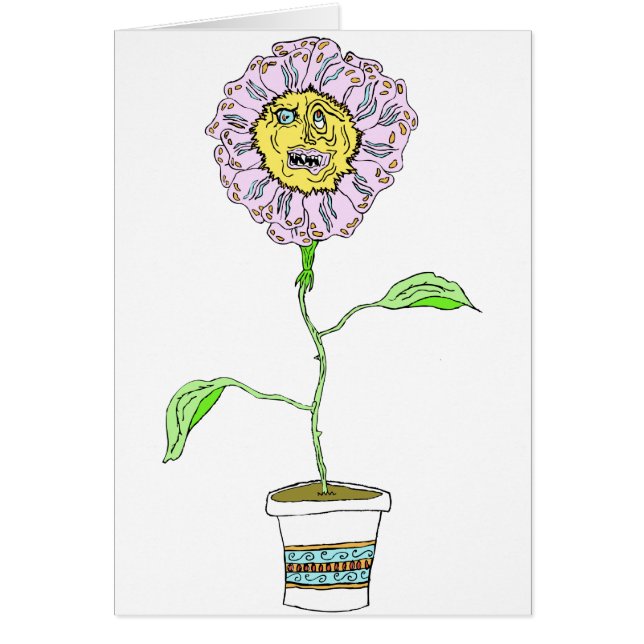 Devilish Daisy Flower Card (Voorkant)