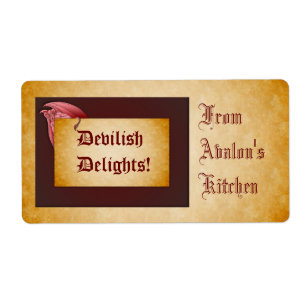 Devilish Delights Halloween Treking Label