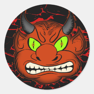 Devilish Demon Ronde Sticker