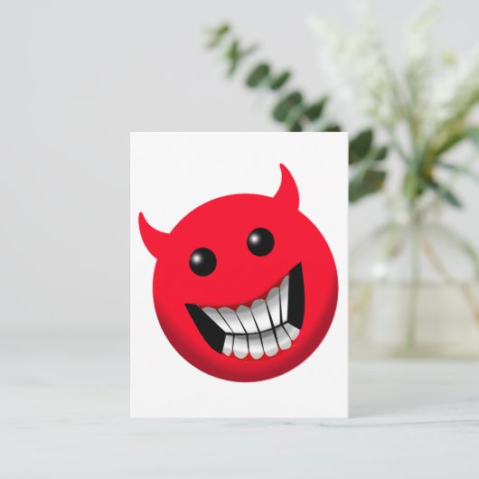 Devilish Smile Briefkaart (Staand voorkant)