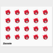 Devilish Smile Ronde Sticker (Vel)