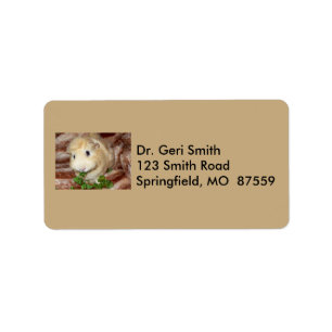 Devilishly Cute Cream Colored Guinee Pig Etiket