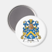Deville Family Crest Magneet (Voorkant / Achterkant)