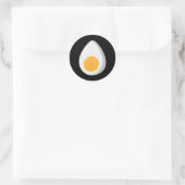 Devilled Egg Kostuum Koel Gekookt Ei Gift Ronde Sticker (Tas)