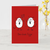 Devilled Eggs - Grappig Halloween Wenskaart Kaart (Gele Bloem)