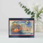 Devils and Bats Halloween Card Briefkaart (Staand voorkant)