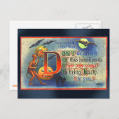 Devils and Bats Halloween Card Briefkaart (Voorkant / Achterkant)