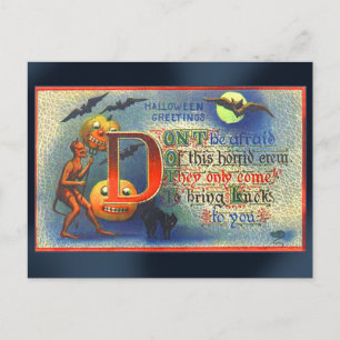 Devils and Bats Halloween Card Briefkaart