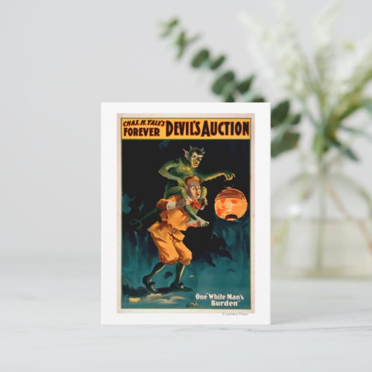 Devil's Auction White Man's Burden Theater Briefkaart (Staand voorkant)