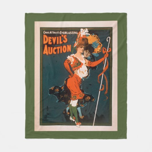 Devil's Auction Woman in Costume Theater 2 Fleece Deken (Voorkant)