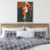 Devil's Auction Woman in Costume Theater 3 Canvas Afdruk (Insitu (Slaapkamer))
