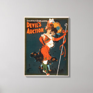 Devil's Auction Woman in Costume Theater 3 Canvas Afdruk