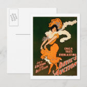 Devil's Auction Woman in Costume Theater Briefkaart (Voorkant / Achterkant)