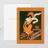 Devil's Auction Woman in Costume Theater Briefkaart (Voorkant / Achterkant)