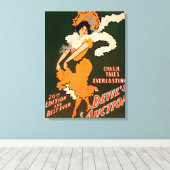Devil's Auction Woman in Costume Theater Canvas Afdruk (Insitu (Houten vloer))
