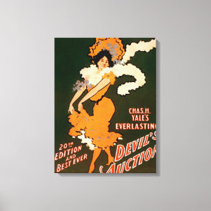 Devil's Auction Woman in Costume Theater Canvas Afdruk