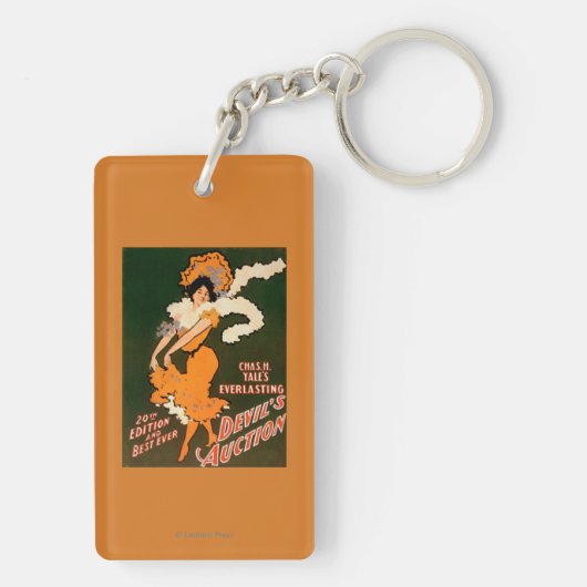 Devil's Auction Woman in Costume Theater Sleutelhanger (achterkant)