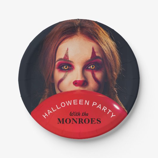 Devil's ballon, Halloween Party Papieren Bordje (Voorkant)