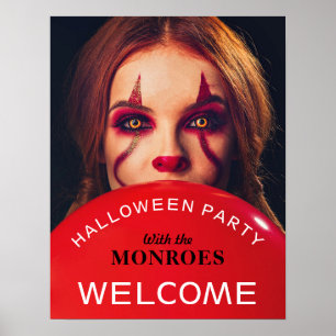 Devil's ballon, Halloween Welcome Poster
