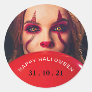 Devil's ballon, Happy Halloween Ronde Sticker