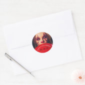 Devil's ballon, Happy Halloween Ronde Sticker (Envelop)