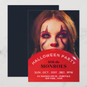 Devil's ballon, uitnodiging van de Halloween-parti (Voorkant / Achterkant)