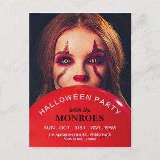 Devil's ballon, uitnodiging van de Halloween-parti