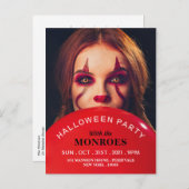 Devil's ballon, uitnodiging van de Halloween-parti (Voorkant / Achterkant)