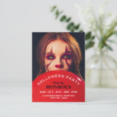 Devil's ballon, uitnodiging van de Halloween-parti (Staand voorkant)