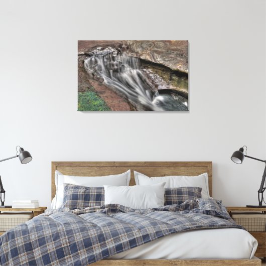 Devil's Bathtub, Hocking Hills, Ohio Canvas Afdruk (Insitu (Slaapkamer))