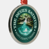 Devils Bathtub (Va) Metalen Ornament (Rechts)