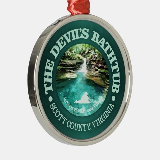 Devils Bathtub (Va) Metalen Ornament (Rechts)