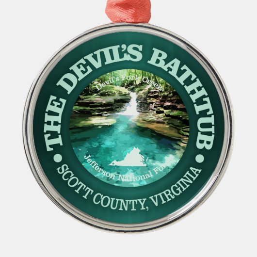 Devils Bathtub (Va) Metalen Ornament (Voorkant)