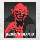 Devil's Blood Wine Label Wijn Etiket (Enkel label)