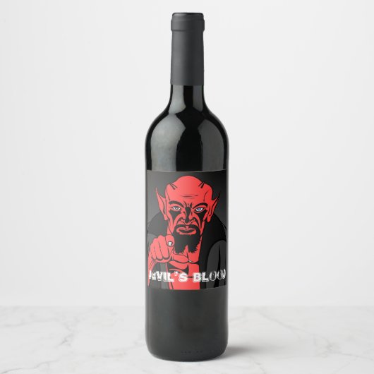 Devil's Blood Wine Label Wijn Etiket (Voorkant)