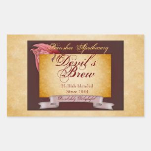  Devil's Brew Halloween Bottle Stickers